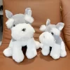 27 35cm Simulation RealLife Pets Schnauzer Plush Toys Stuffed Fluffy Animal Cute Puppy Baby Appsease Dog 4 - Schnauzer Merch